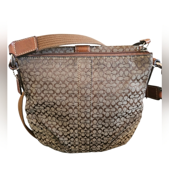 Vintage Coach Y2K Brown Mini C Signature Soho Buckle Crossbody Bag - Picture 4 of 12